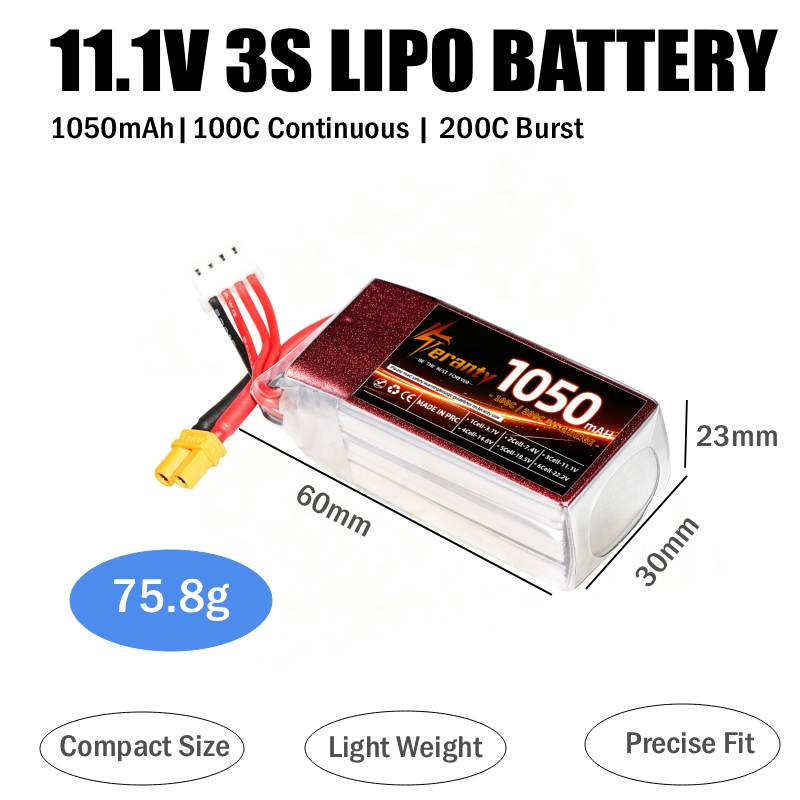 2PCS 1050mAh 2S 3S 4S RC Lipo  - Drone Battery 3S ulasan dan harga
